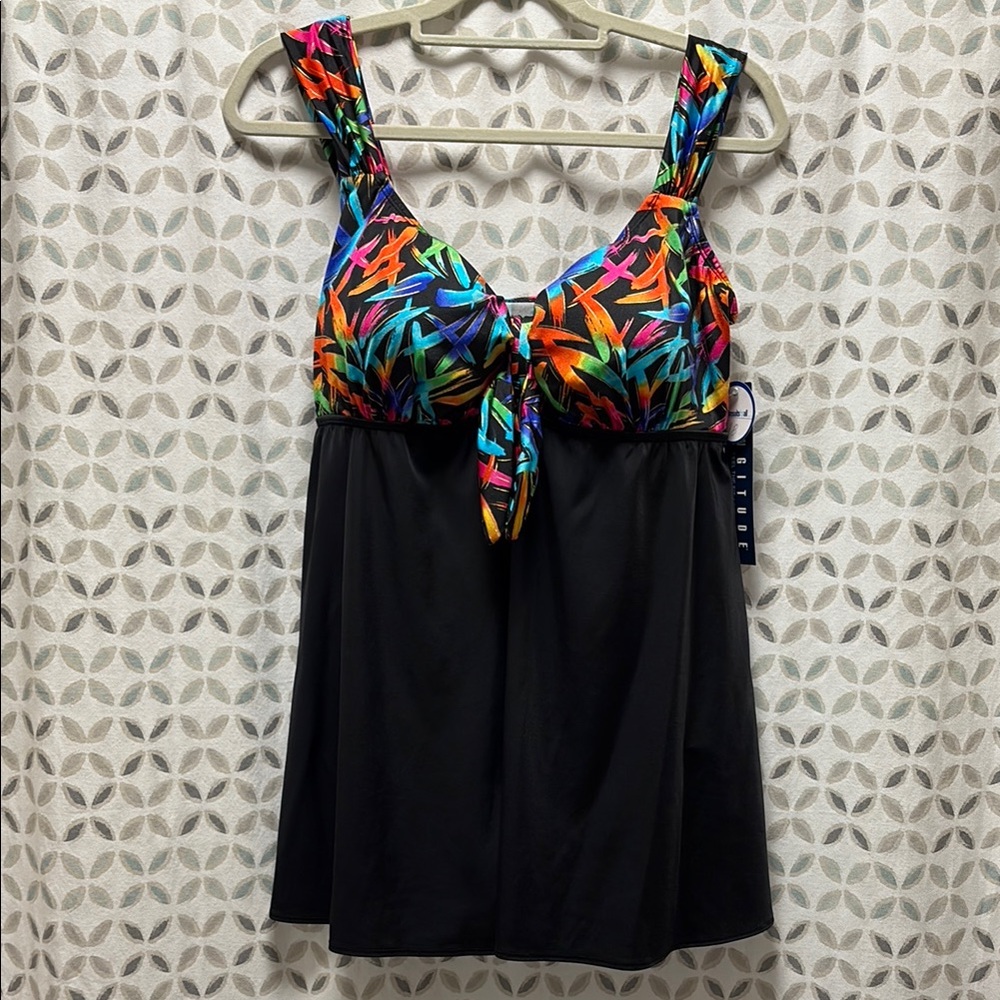 Longitude tie front swim dress size 18 NWT